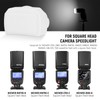 NEEWER Flash Diffuser for Square Head Speedlite Flash, Snap On