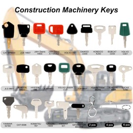 36 Piece Replacement Ignition Key, Construction Machinery Key Set, Universal Construction Machinery Key for Tractor, Tractor Accessories, Universal Construction Machinery, Key Engine, Start Switch