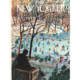 New York Puzzle Company - New Yorker Skating in The Park - 750 Piece Jigsaw Puzzle