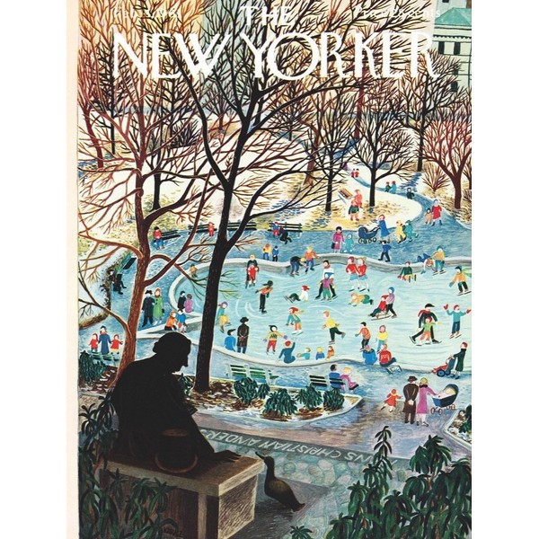 New York Puzzle Company - New Yorker Skating in The Park - 750 Piece Jigsaw Puzzle