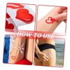 Sosoport 3rolls Delicate Tanning Stickers Heart-shaped Tanning Labels Easy to