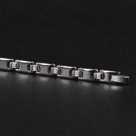 Germanium Bracelet, Magnetic Bracelet, Women's Pure Titanium (99.5%), Lightweight, Hypoallergenic, Popular Item, Titanium, Cubic Zirconia
