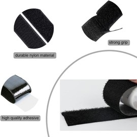 Heavy Duty Stick On Tape (20pcs 1.2x4 Inch Black) (20pcs 1.2x4 Inch Black)