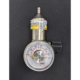 Gas Regulator Compatible with BW Technologies, Industrial Scientific, RAE, RKI Monitors - 0.5lpm Nickel Plated Brass Fixed Flow Calibration - C10