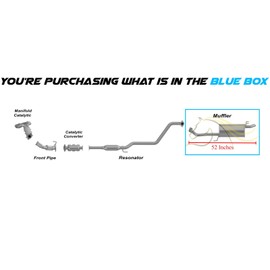 Northeastern Exhaust | Stainless Steel Exhaust Muffler Assembly Compatible for 2014-2016 Kia Forte5 | 2017-2018 Forte 2.0L | Free Clamp and Gasket Included | Automotive Replacement Part