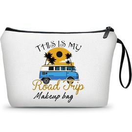 KONSOM - Regalos de viaje, regalos de amigos para mujeres, bolsa de cosméticos de viaje por carretera, regalos de cumpleaños para mujeres, regalos de viaje para niñas, regalos únicos para compañeros