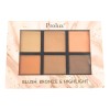 Paleta De Iluminador, Rubor Y Bronceador Prolux Marrón Claro