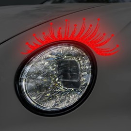 Vesvory 1 Pairs Car Headlight Eyelashes Stickers for Cars Car Body Decals and Graphics Window Decal for Car Truck Bumper Laptop Fake Eyelash Decal Decoration