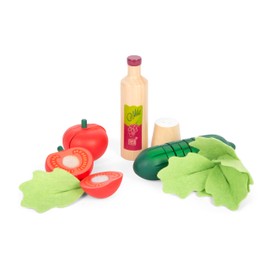 small foot 12612 Salad Fresh Wooden Chopping Set Food Toy for Children's Kitchen for Children from 3 Years