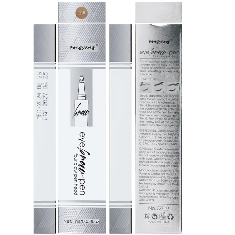 Fengyang 2 x Waterproof 3D Eyebrow Pencil, Eyebrow Pencil with