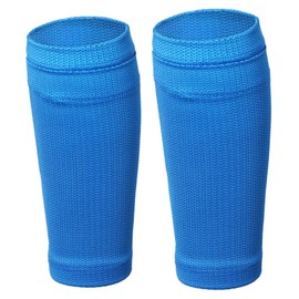 2 x Shin Pad Holder, Shin Pads Holder Football, Shin Pads Socks, Football Shin Pads Protective Equipment Holder for Men Women Boys Girls (Blue, M)