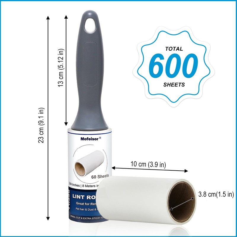 Mofeisor Lint Roller Set, 600 Sheets Sticky Roller for Clothes,