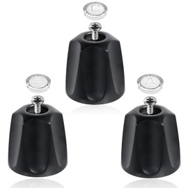 3-Pack Matte Black Shower Knob Replacement Compatible with Price Pfister Verve and Bathtub Shower Systems - Includes Bathtub Faucet Handle Trim, Hot/Cold/Diverter Knobs & 3 Screws
