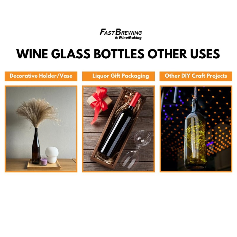 FastRack - 750 ml Clear Wine Bottles (Pack of 12)