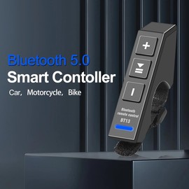 Snblzhef Motorcycle Bike Handlebar Remote Controller Wireless Bluetooth 5.0 Remote Controller Waterproof Handlebar Media Controller