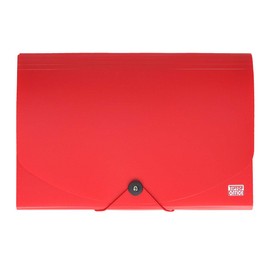 TTO Expanding File with 12 Compartments and Elastic Closure PP DIN A4+ Red