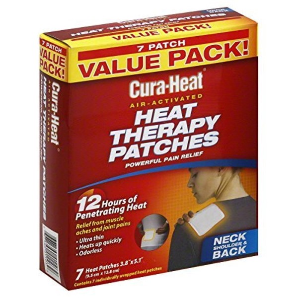 3 Set Cura-Heat Heat Therapy Patches, Air Activated, Neck Shoulder & Back, Heat Therapy Patches, Air Activated, Neck Shoulder & Back, Value Pack