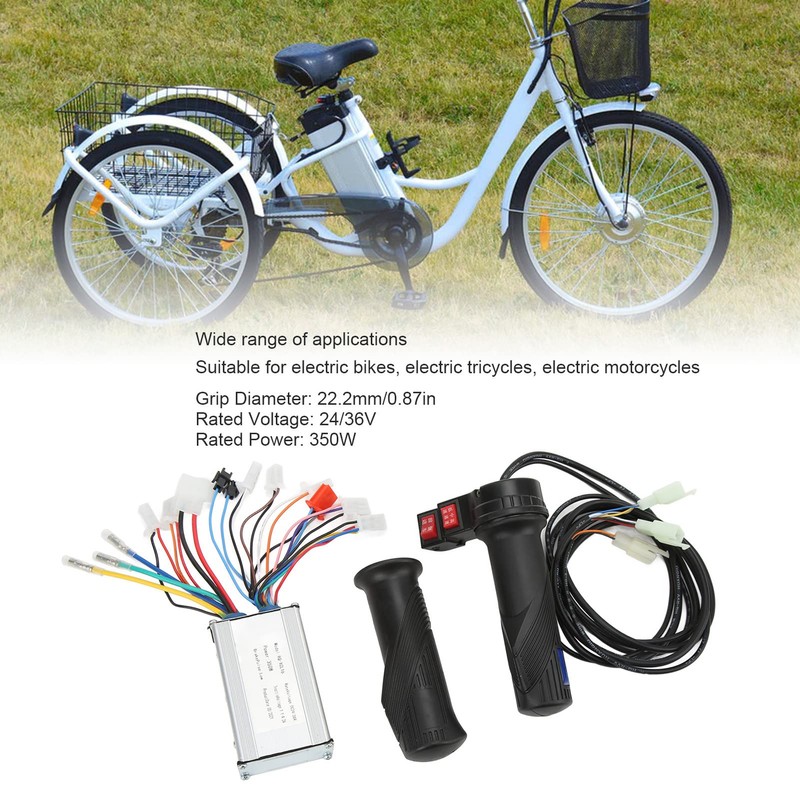 SPYMINNPOO Electric Bicycle Brushed Speed Controller Kit, 350W 24V/36V Controller