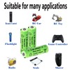 1.2 Volts AA NIMH 900mAh Rechargeable Batteries,Pre-Charged 4 Packs Double