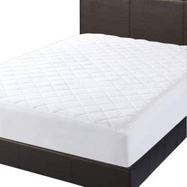Comfortesy Quilted Mattress Topper - Luxurious Soft Touch Mattress Protector With Strechable Skirt Up To 30cm Extra Deep Fitted Mattress Pad - Single Bed Size 90x190cm