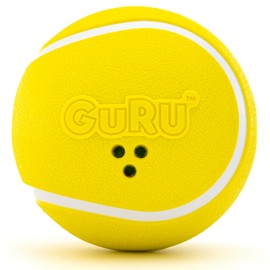 GURU Pet: Giggling Tennis Ball - Large - 4.5" Yellow Dog Toy, Motion Activated Sounds, Interactive Play, Durable Non-Toxic Rubber, Chase-Bounce-Giggle