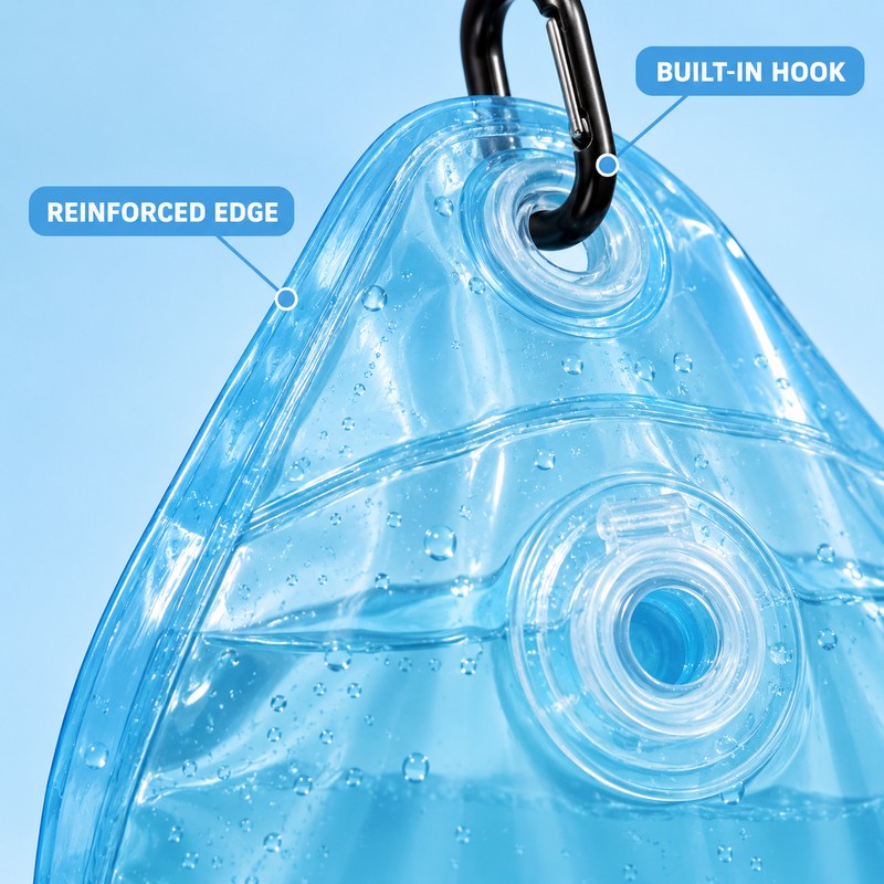 ShineTrip Fillable Pool Cover Weight Bag with Hook, PVC Winter
