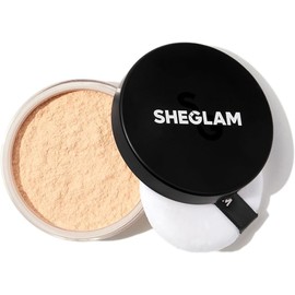 SHEGLAM Polvos Sueltos Baked Glow Setting Powder Oil Control Para El Rostro Translucent Pore-Less Flawless Suaviza Las Líneas Finas Polvos Luminosos - Cappuccino