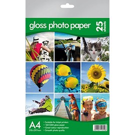 Pack of 25 A4 Gloss Photo Paper 160gsm