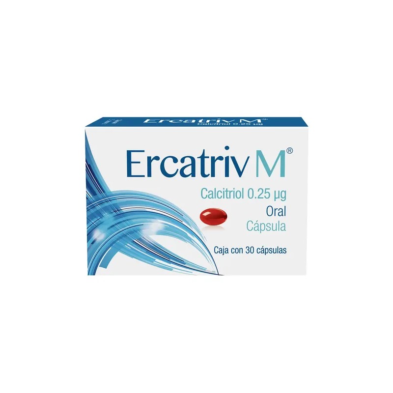 Ercatriv-m Cápsula 0,25 Mcg, 30 Cápsulas