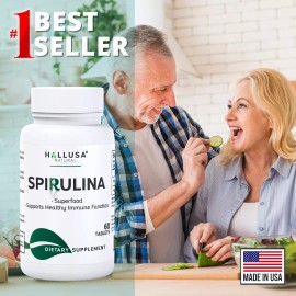 Zazzee SPIRULINA - Nutrient-Rich Superfood - Energy & Immune Support - 60 Tab