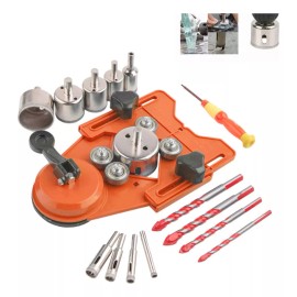 Lovly Kit 16 Brocas De Diamante Con Guía Para Cerámica, Mármol