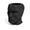 balvi The Head Pen Container Black Geometric Stylized Head Shape