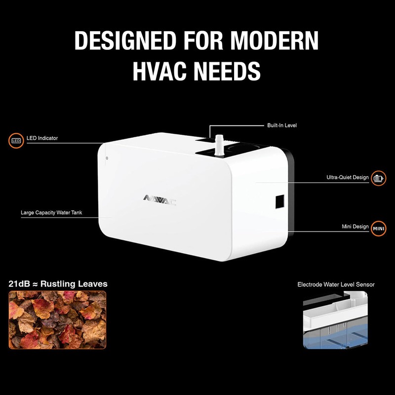 NAVAC NCB10 Mini-Split Condensate Pump - Ultra Quiet Design, HVAC