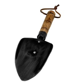 Hand Forged Metal Garden Trowel with Wooden Handle Wrought Iron Handmade Garden Tools for Home Classic Look Black Antique Finish Heavy Duty Garden Trowel by LIVING IDEAS