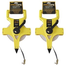Fiberglass Open Reel ProTapes – English. 1/2" x 100'/30m; 8ths and cm. (2 Pack)