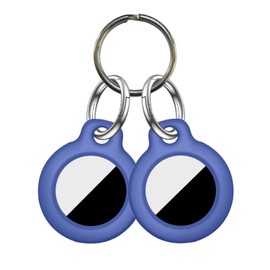 2 x Protective Cover Keyring Pendant – Hard Shell Keychain for AirTag | Blue