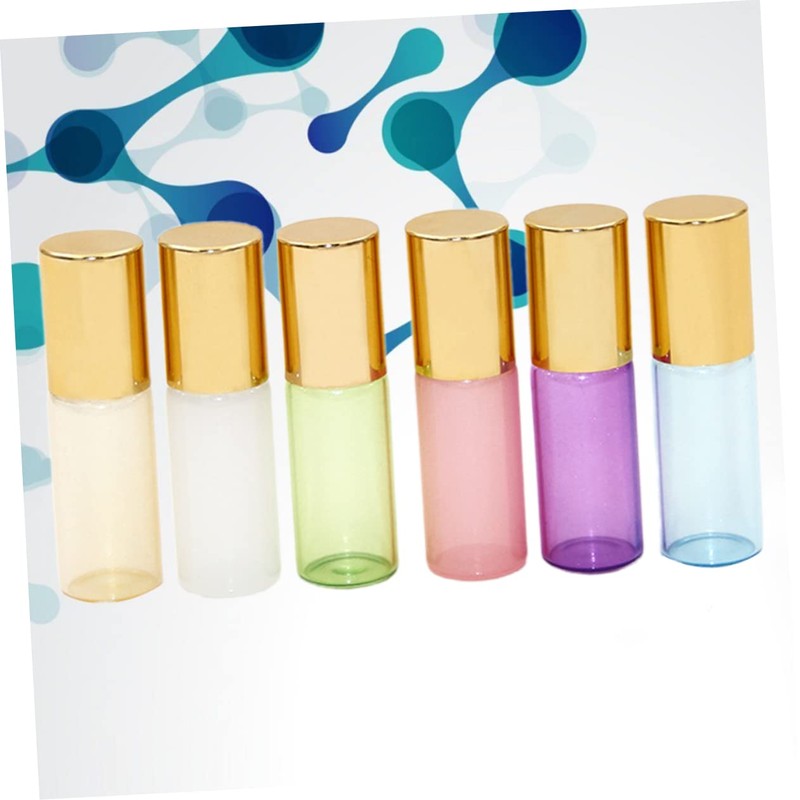 Healeved 6pcs 3ml Roll-Bottle Essential Oil Bottles Set Leakproof Portable