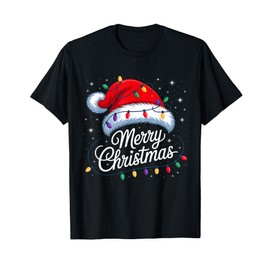 Merry Christmas Lights Red Santa Hat Xmas Family Men Women T-Shirt