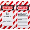 SAFBY Lockout Tagout Tags, 5.7"x2.9", OSHA Compliant, Loto Lock Out