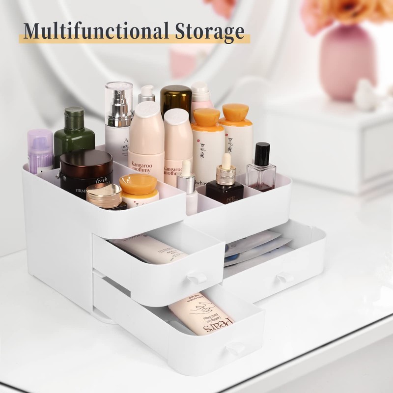 BTremary Makeup Organiser Storage, Cosmetic Organisers with Drawers, Dressing Table