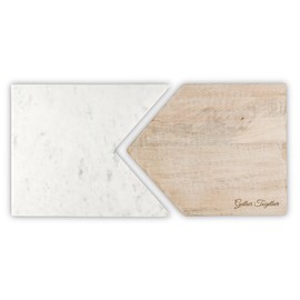 Things Remembered Engraved Wood and Marble Two Piece Pastry Board Set (Free Customization)