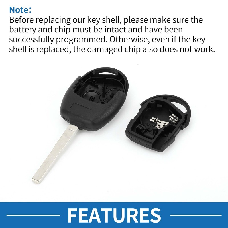 A ABSOPRO 3 Button Key Shell Keyless Entry Remote Key