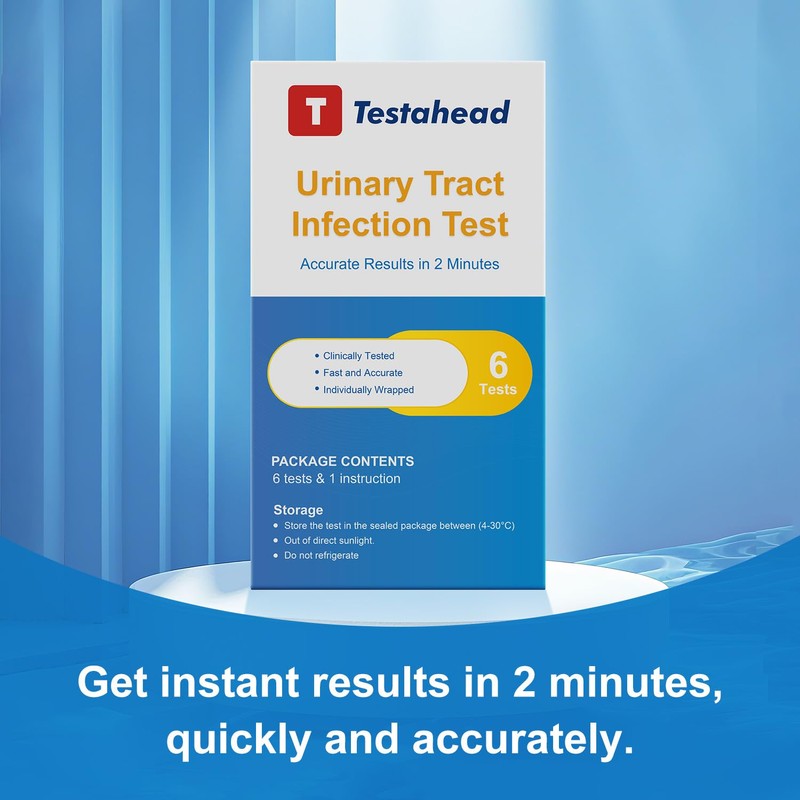 UTI Test Strips (6 Pack) | Detect Leukocytes, Nitrites in