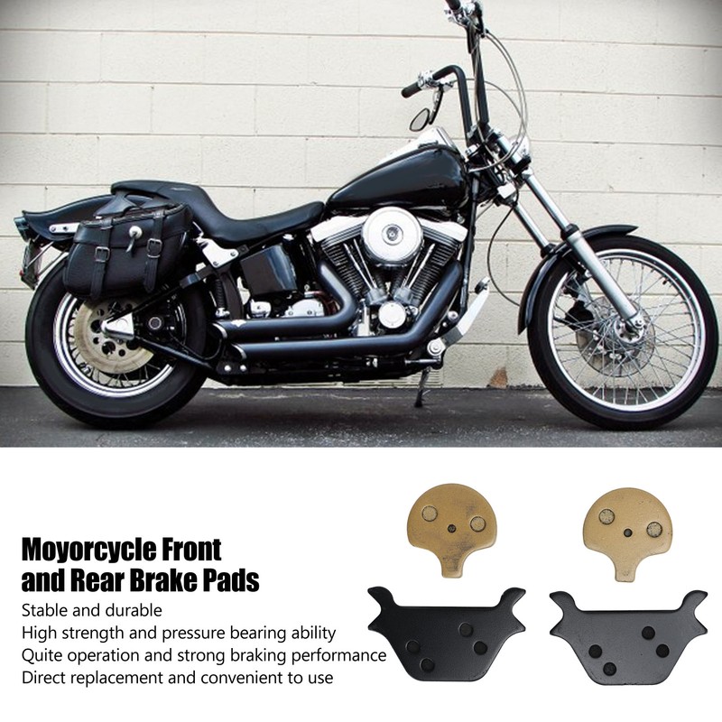 4PCs Motorcycle Front And Rear Brake Pads Brake Accessory Replacement