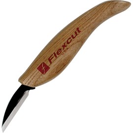 Flexcut Roughing Tan Wood Carbon Steel Fixed Blade Knife KN14