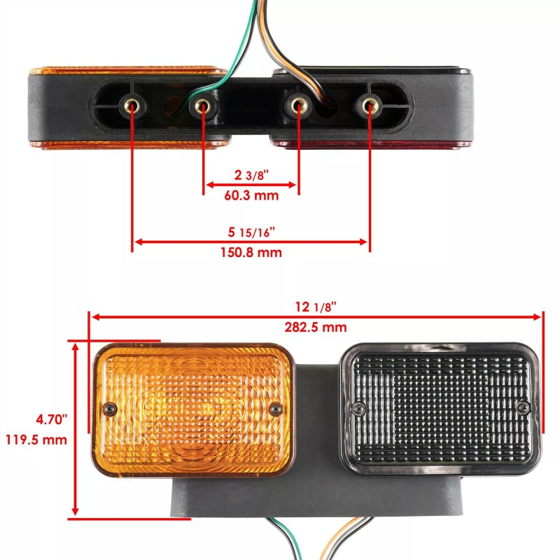 Caltric Left Right TailLight for John Deere 3032E 3038E DH610001-After