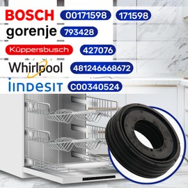 Dishwasher Pump Seal 67 x 30/34 x 20 mm Made of EPDM with Original Code 171598 00171598 for Bosch for Balay for Constructa for Siemens for Neff - Warranty 10 Years - MONTERAL