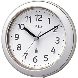 RHYTHM 4KG711DN08 Wall Clock, Table Clock, Waterproof, Dustproof, Aquapark DN Gray, Φ4.6 x 1.9 inches (11.8 x 4.8 cm)