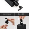 Segbeauty Soap Dispenser, Black, 500 ml, Set of 4 Plastic