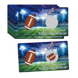 50 Pack Football Scratch Off Cards Party Game Scratching Card 2.75x4.75 Inch- Football Theme DIY Cards Football Game Card for Football Lover Birthday Holiday Wedding